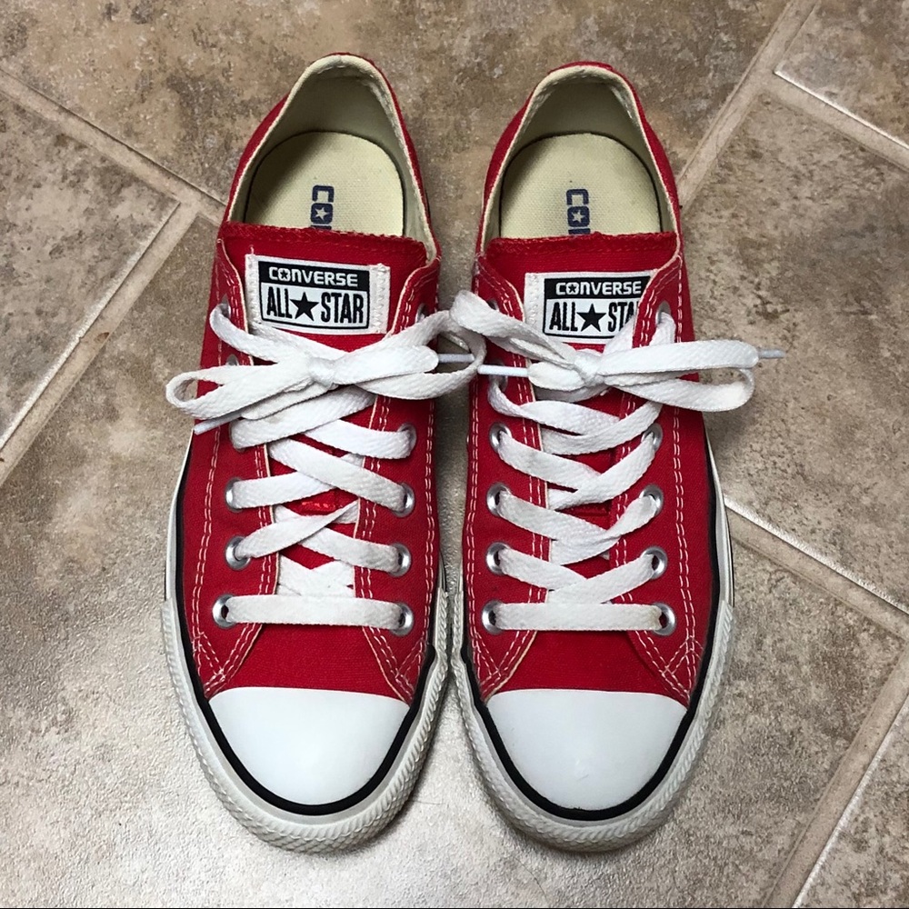 Converse All Star Shoes-red, women’s size 7